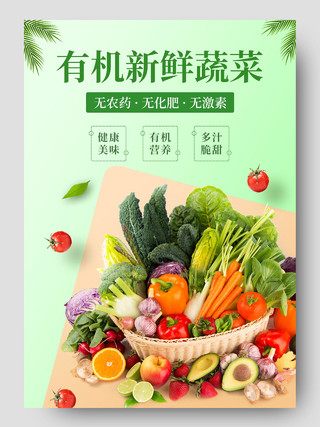 电商绿色淘宝天猫有机新鲜蔬菜混合果蔬详情页模板蔬菜详情页